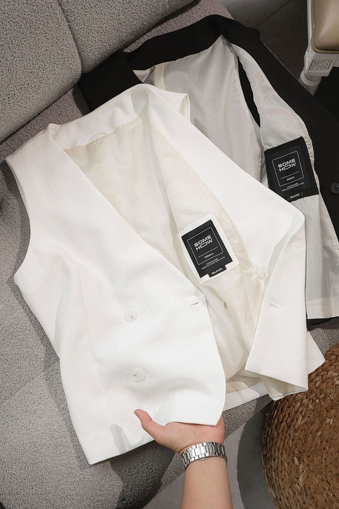 Áo Khoác Gile Relaxed Basic Élan Tailor - Ảnh 4