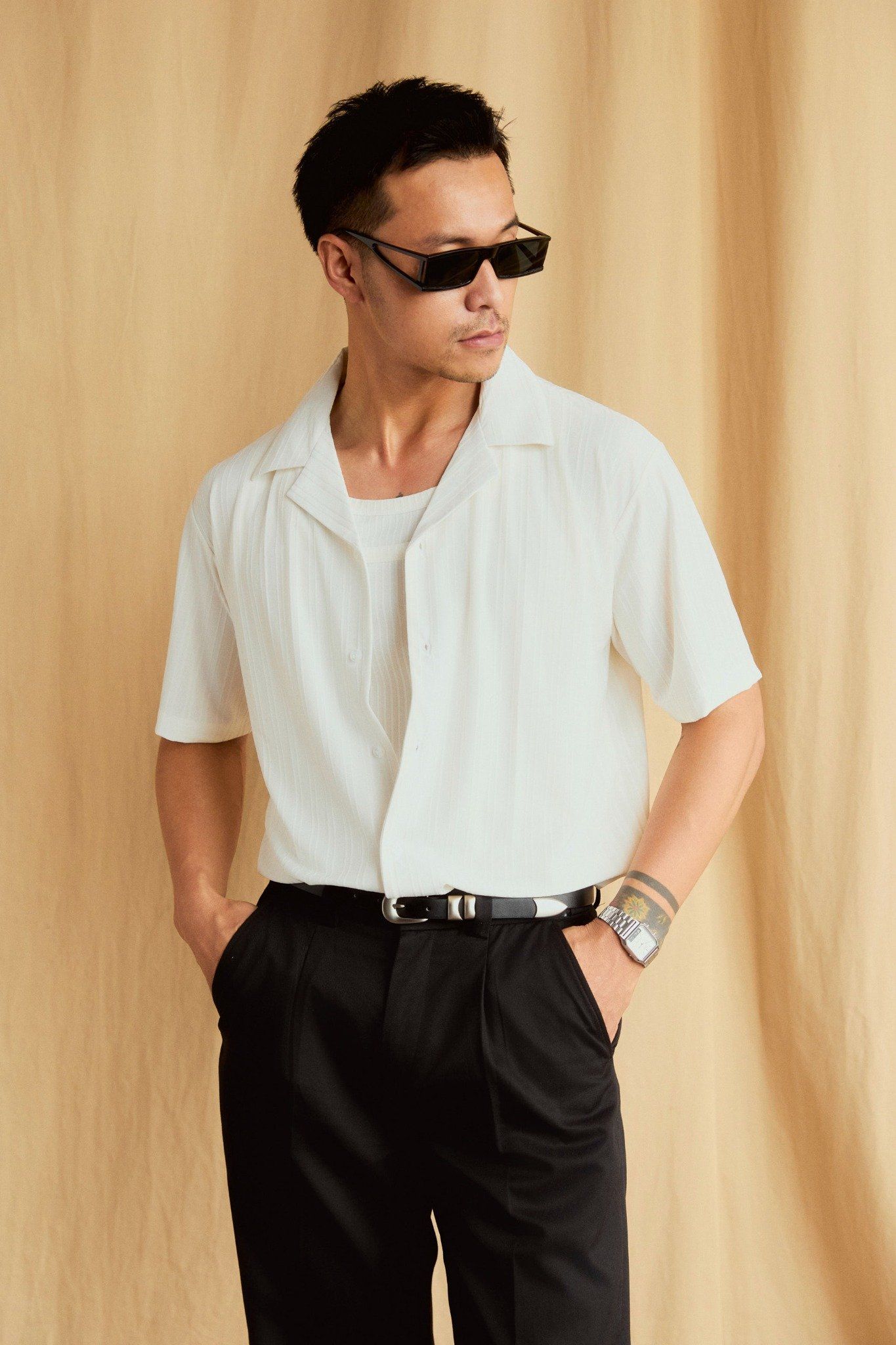 Áo Sơ Mi Relaxed Passion Black White - Ảnh 2