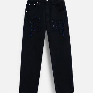 Quần Jean Straight Grand Words Black * Én Col 25