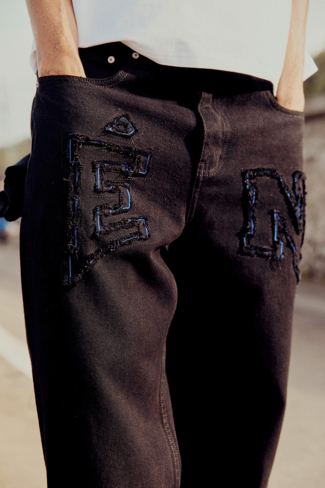 Quần Jean Straight Grand Words Black * Én Col 25 - Ảnh 3