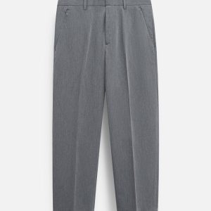 Quần Tây Cropped Zip Basic