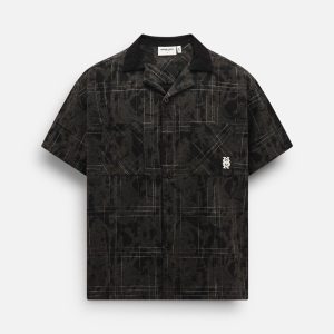 Áo Sơ Mi Boxy Cổ Da Lộn Acid Wash