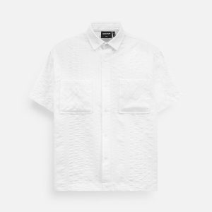 Áo Sơ Mi Boxy Đắp Túi Cotton Blend